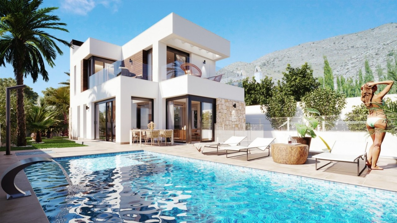 FINESTRAT HILLS: Neubau Villa mit Pool in Finestrat, Costa Blanca