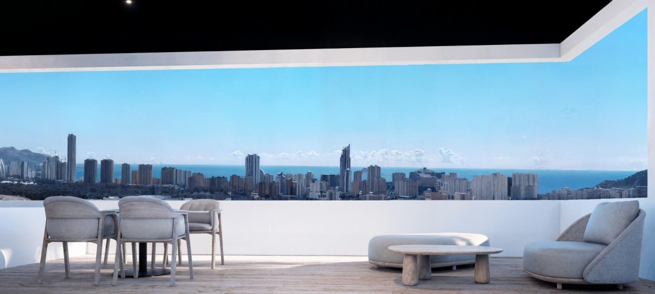 MY WHITE RESORT: Ático de obra nueva en Finestrat con vistas al mar