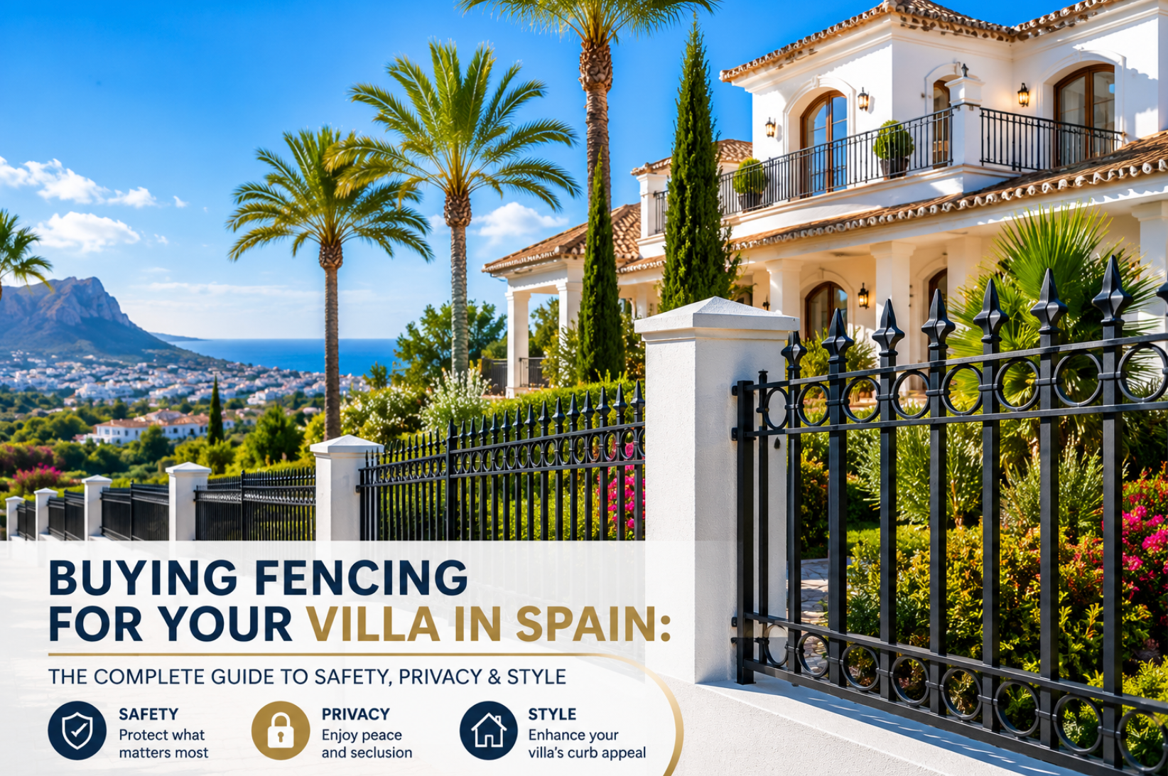 Buying fencing for your villa in Spain: complete guide to safety, privacy, and style