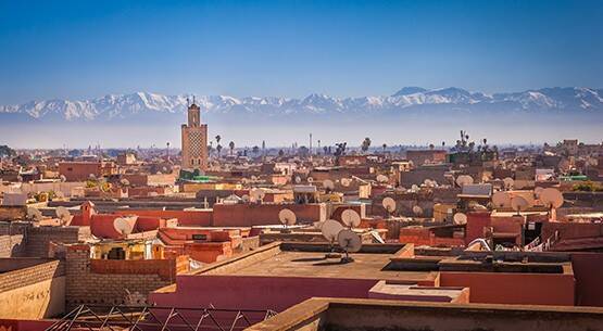 Marrakesch und hohen Atlas-Gebirge